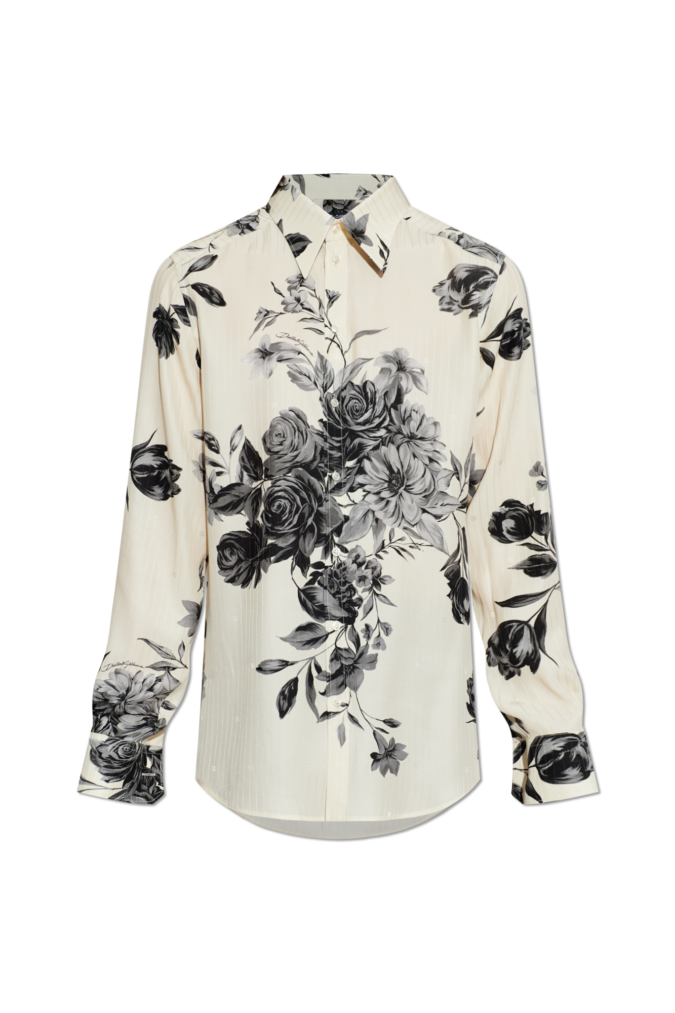 Dolce & Gabbana Silk shirt with floral motif | Men's | Vitkac